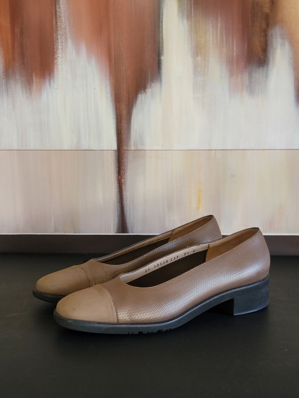 Salvatore Ferragamo Boutique Vintage Heels Womens 8.5 B Brown Leather Pump Shoes